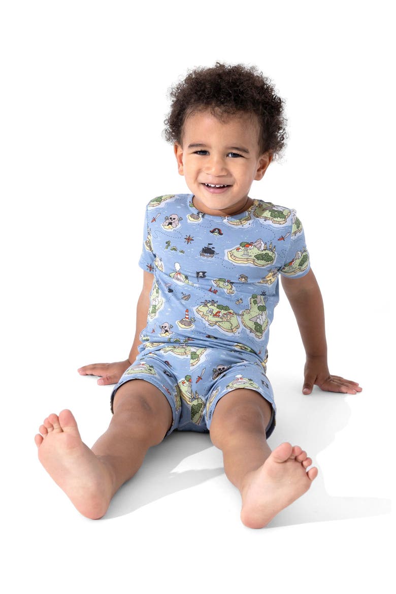 Pirate Cove Kids 2-Piece Short Sleeve & Shorts Pajama Set, Alternate, color, Pirate Cove