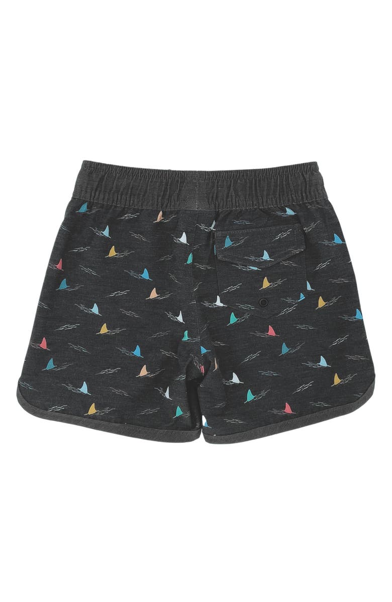 Feather 4 Arrow Shark Fin Swim Trunks, Alternate, color, 