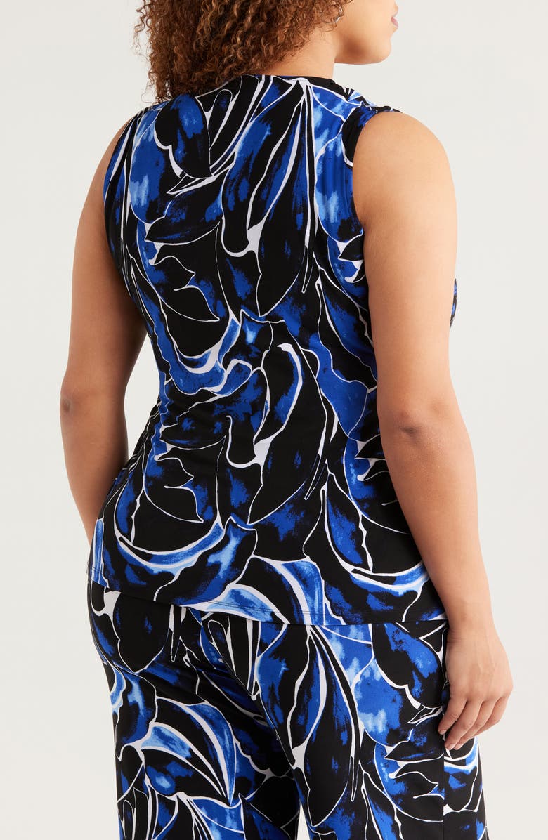 Anne Klein Floral Sleeveless Knit Wrap Top, Alternate, color, 