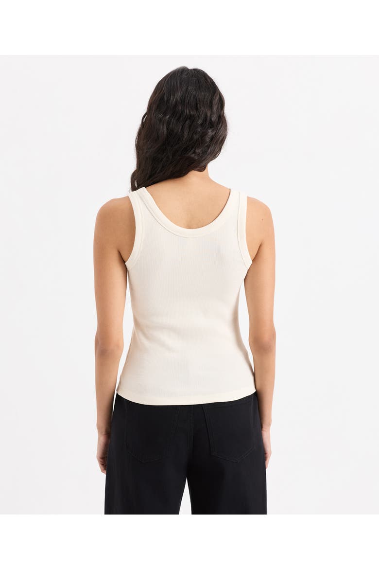 Perfect Rib Scoop Neck Tank Made With Organic Cotton, Alternate, color, Soft Ivory