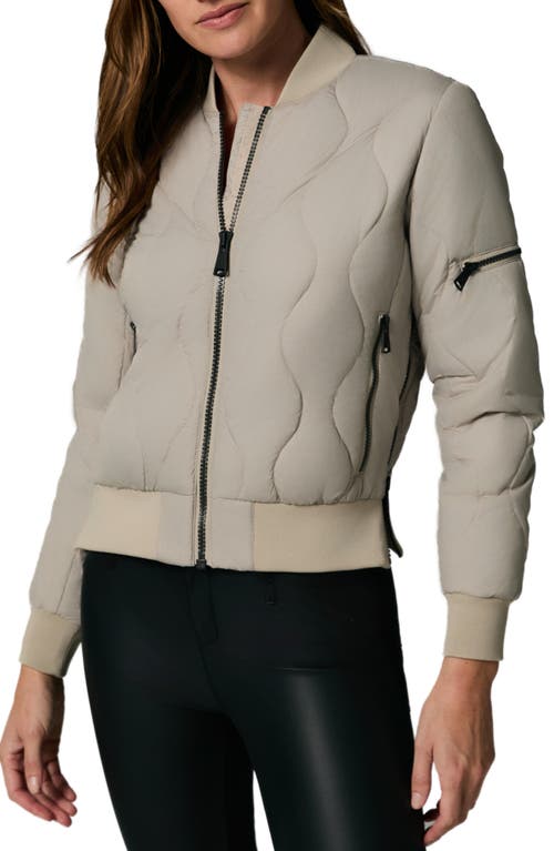 Alp N Rock Metro III Water Repellent Quilted Bomber Jacket in Stone 