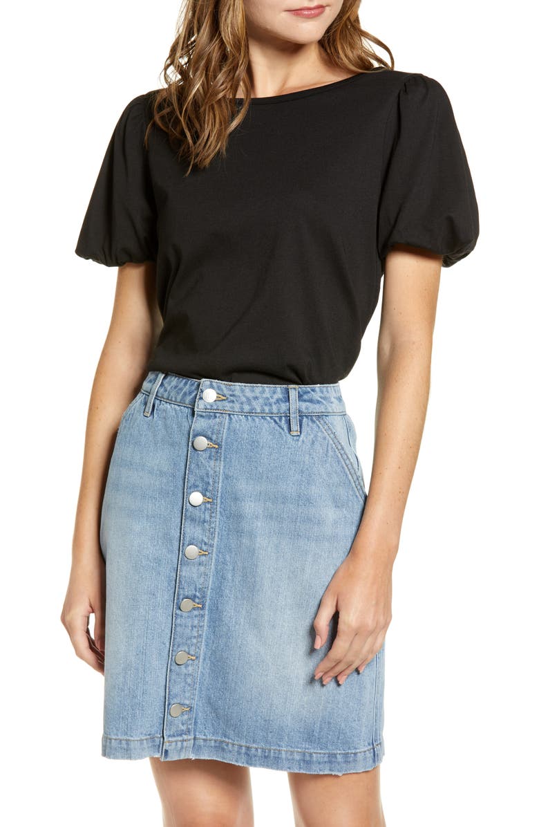 Rachel Parcell Bubble Sleeve Tee, Main, color,