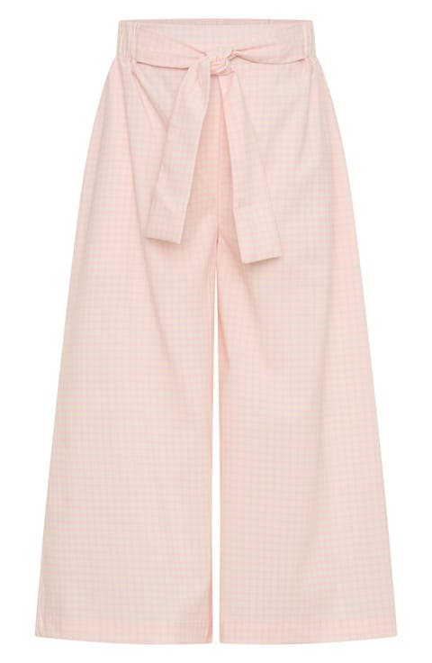 Kids' Tie Belt Wide Leg Pants (Toddler & Little Kid)