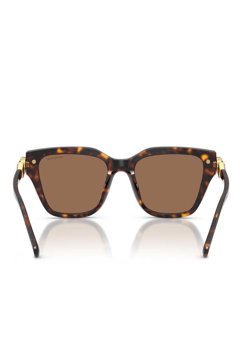 53mm Irregular Sunglasses, Alternate, color, HAVANA / DARK BROWN