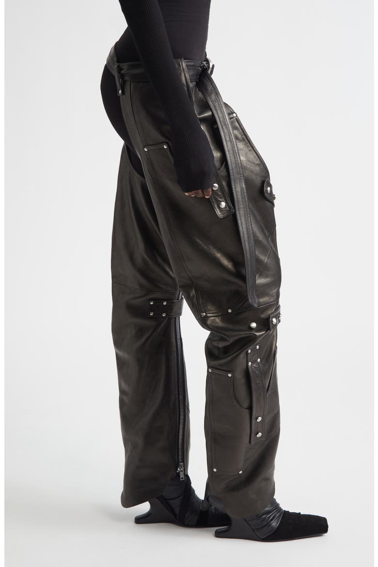 Leo Prothmann Leather Chaps, Alternate, color, BLACK
