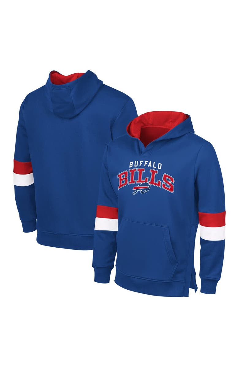 G-III SPORTS BY CARL BANKS Men's G-III Sports by Carl Banks Royal/Red Buffalo Bills Adaptive Faceoff Pullover Hoodie, Alternate, color, 