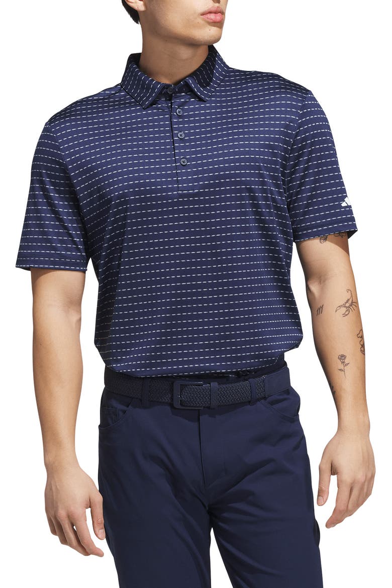 Ultimate Dash Stripe Performance Polo, Main, color, COLLEGIATE NAVY/ WHITE