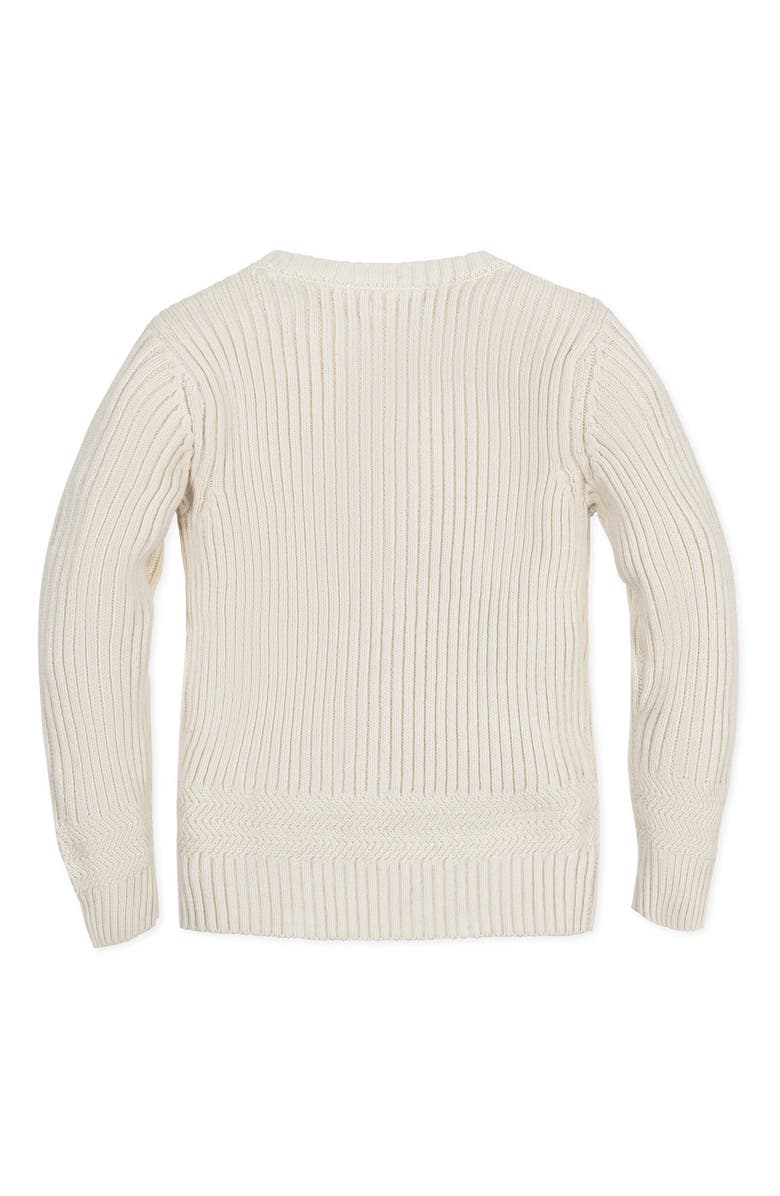 Hope & Henry Boys' Organic Herringbone Detail Crew Neck Sweater, Kids, Alternate, color, Ivory Herringbone Edge