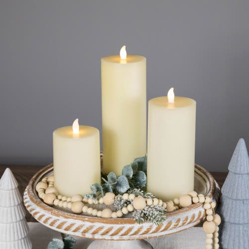 Northlight Led Flickering Flameless Pillar Candles In White