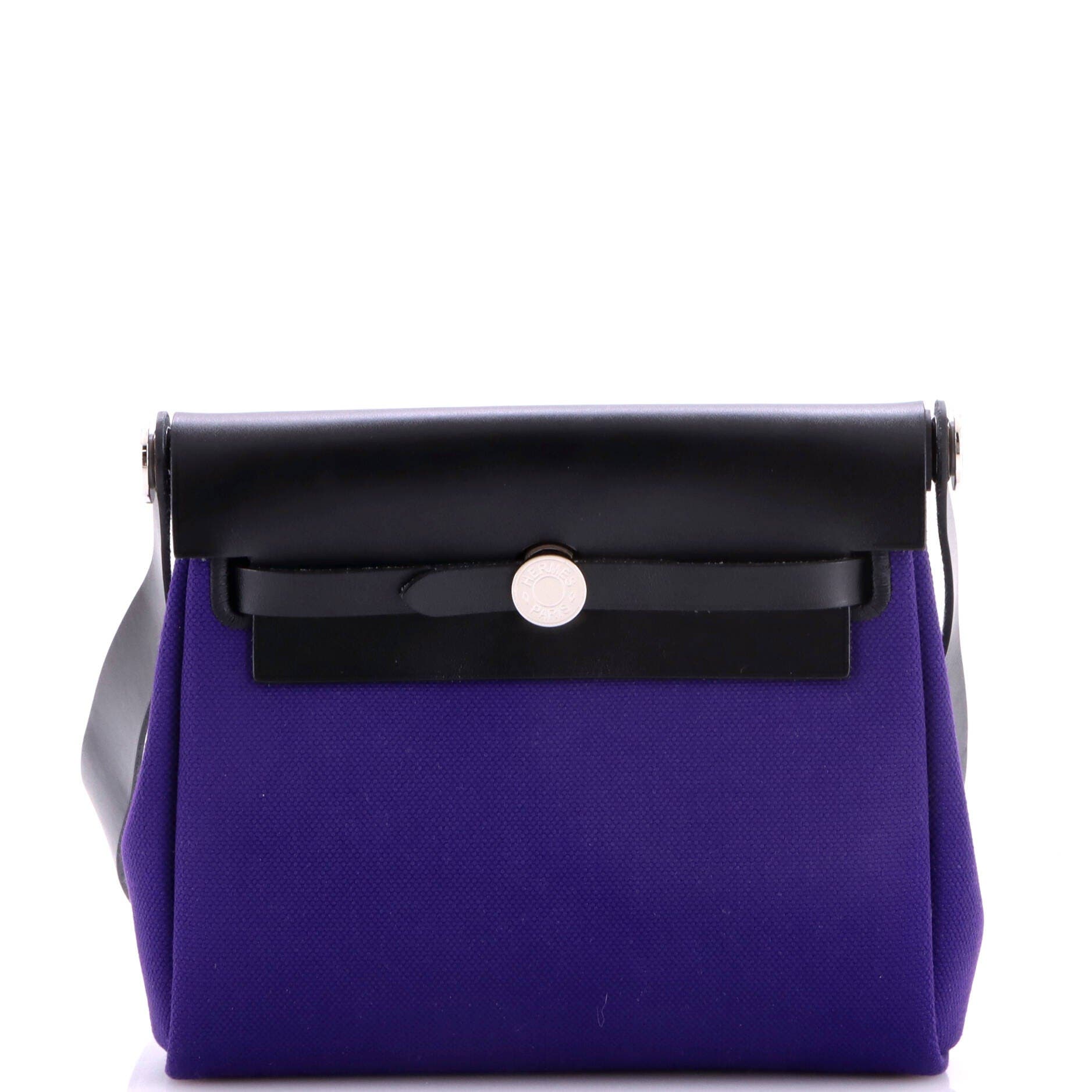 Herbag Zip Toile and Leather 20, Main, color, Purple