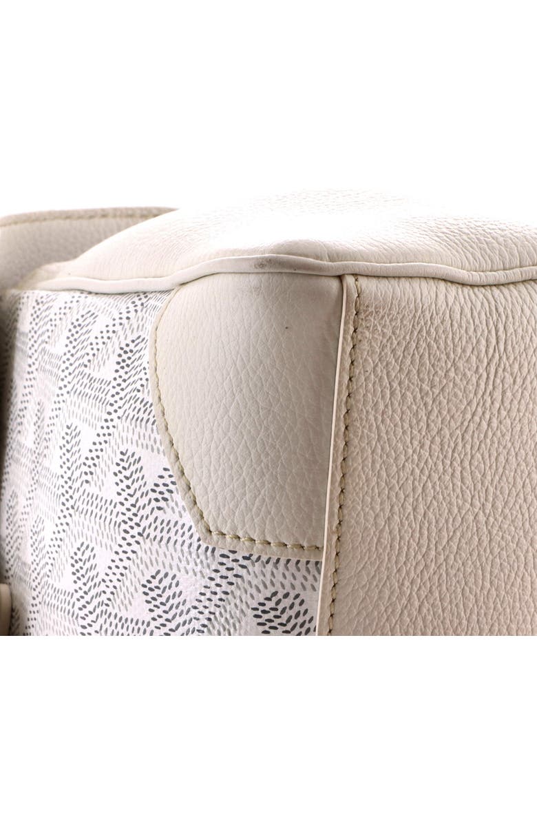 Pre-Owned Goyard Saigon Top Handle Bag Coated Canvas with Leather Mini, Alternate, color, White