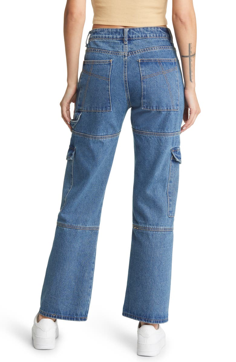EDIKTED Jaimie Cargo Jeans, Alternate, color,