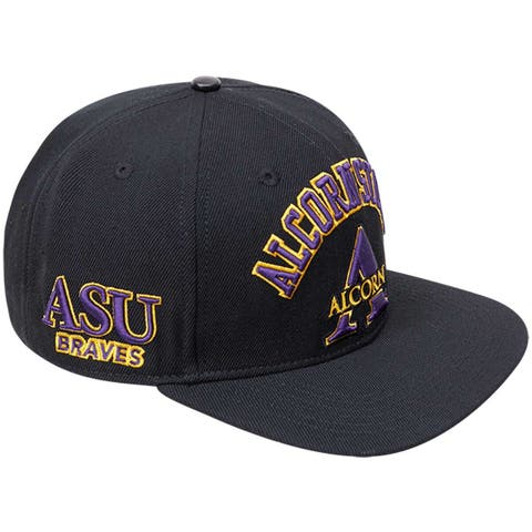 Men's Pro Standard Black Alcorn State Braves Arch Over Logo Evergreen Snapback Hat