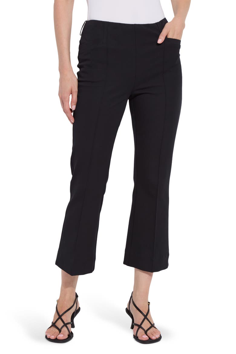 Amanda Pocket Crop Bootcut Pants, Main, color, BLACK