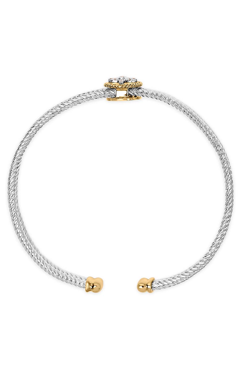 Haus of Brilliance 18K Yellow Gold over Silver Diamond Accent Dragonfly Medallion Bangle Bracelet, Alternate, color, Yellow