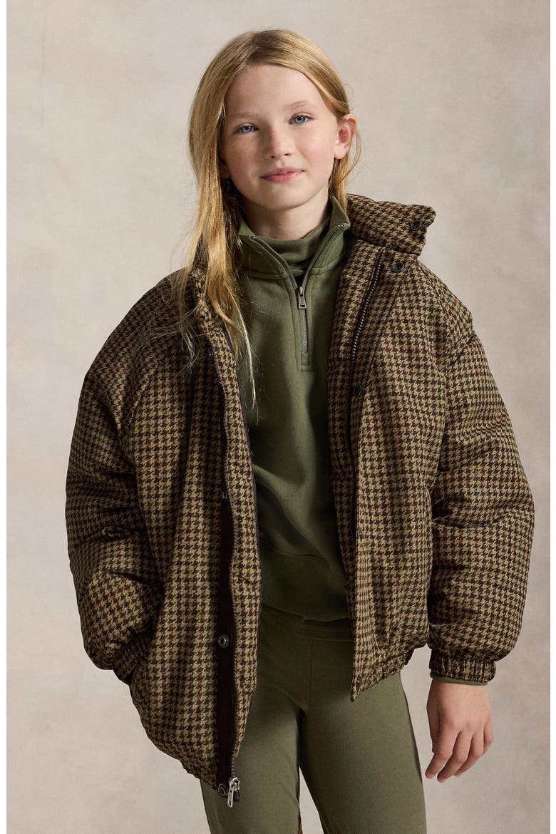 Kids' Tweed 650 Fill Power Down Bomber Jacket, Alternate, color, PRINTED TWEED