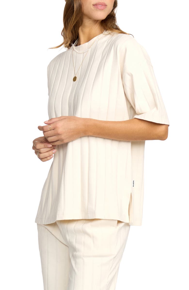 Billabong Cass Oversize Rib Top, Alternate, color, White Cap