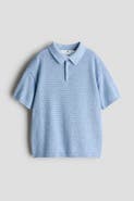 H&M Pointelle-knit Cotton Polo Shirt