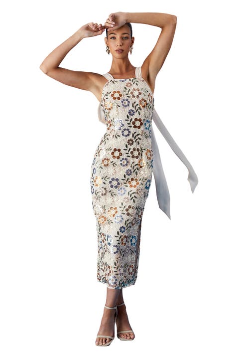 Muse Embellished Midi Dress