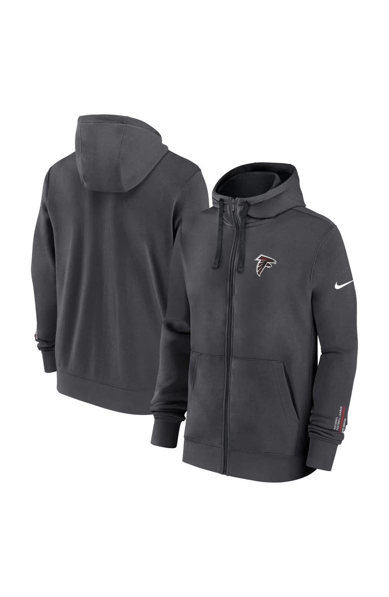 Nike Men's Nike Anthracite Atlanta Falcons Primetime Club Full-Zip Hoodie, Main, color, Anthracite