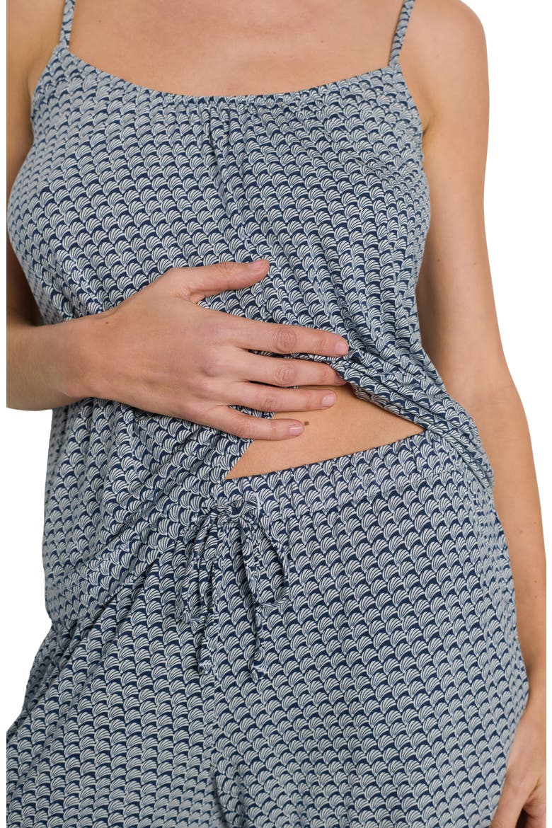 Gisele Printed Camisole Pants Pajamas, Alternate, color, SEASHELL NAVY