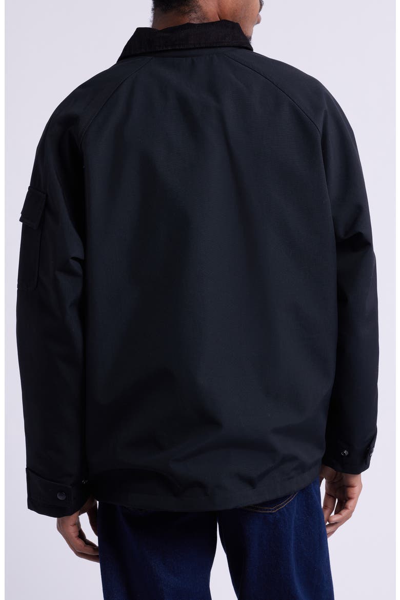 Clarton Nylon Canvas Jacket with Removable Hood, Alternate, color, BLACK / BLACK