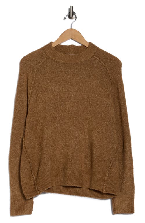 Melrose And Market Raglan Crewneck Sweater In Brown