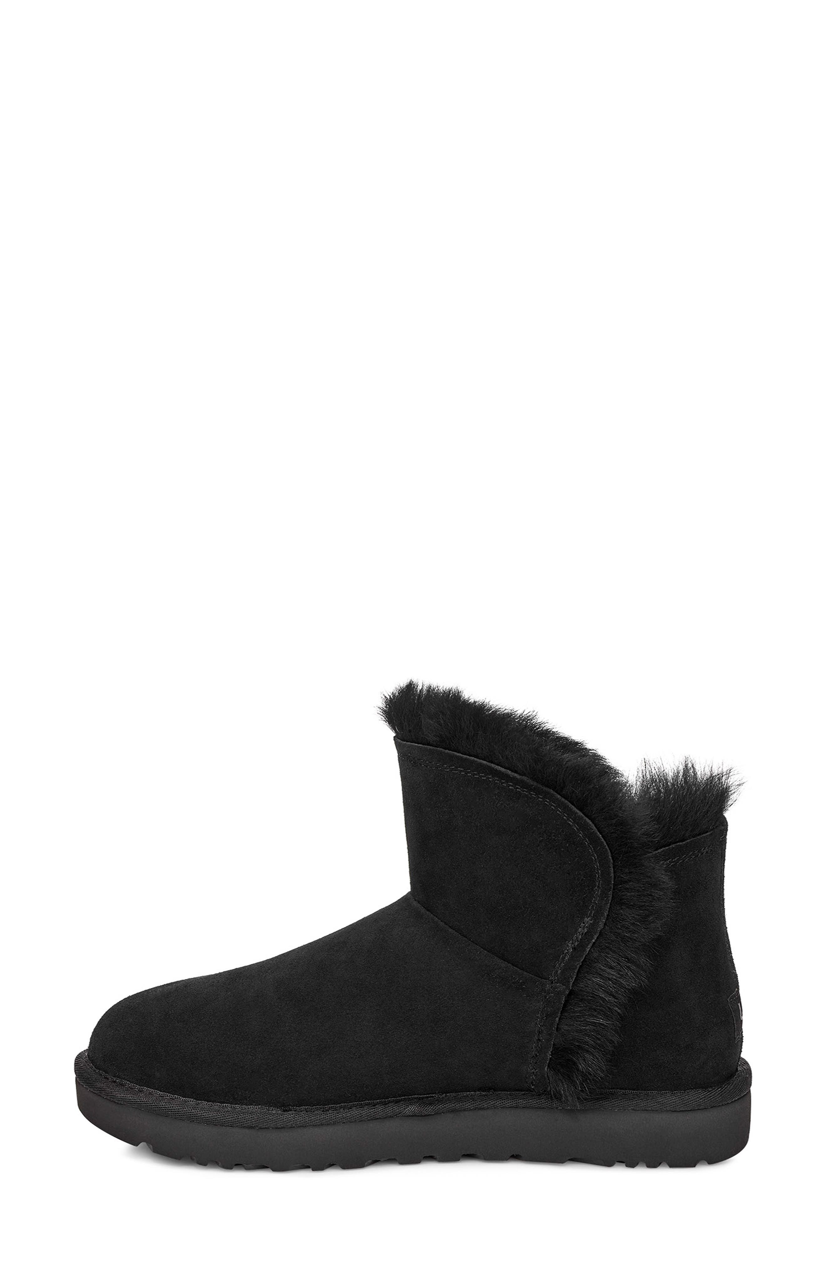 UGG<sup>®</sup> Classic Mini Fluff Genuine Shearling Bootie, Alternate, color, 
