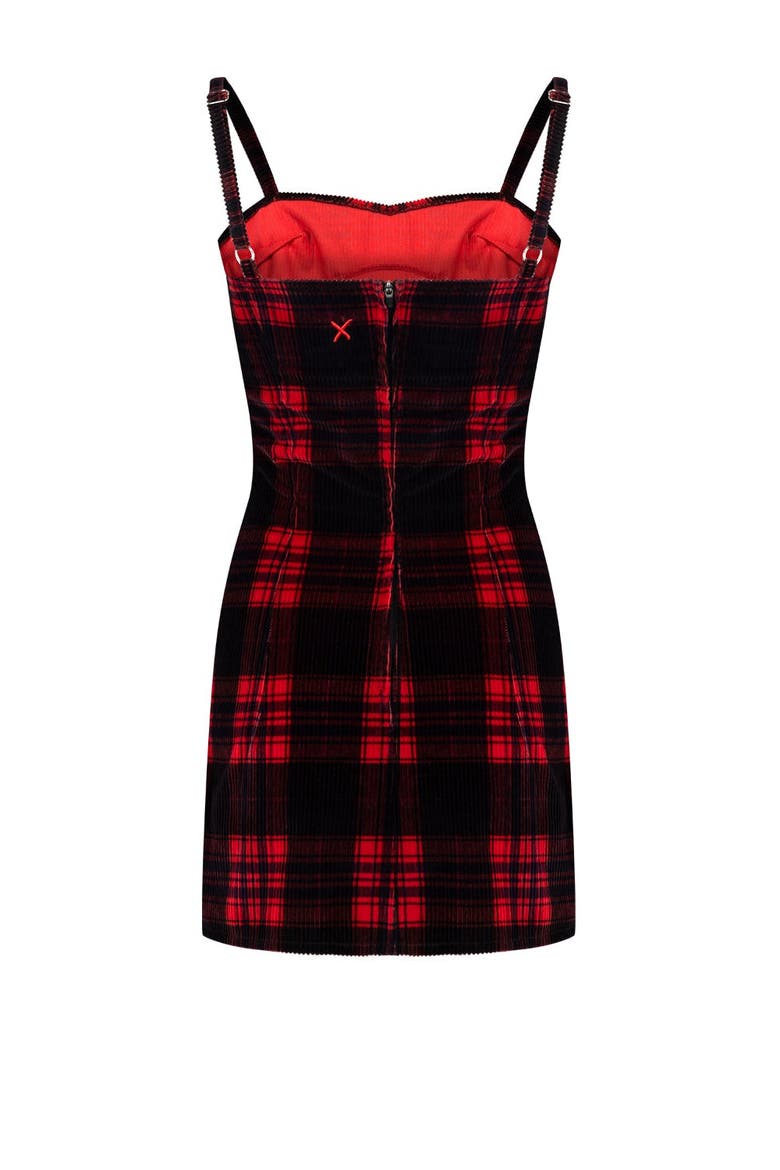 Pure Cotton Your *Itch Plaid Mini Dress, Alternate, color, Red