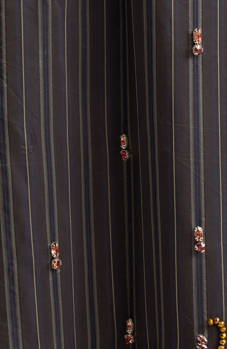 Dries Van Noten Senice Embellished Mixed Media Midi Skirt, Alternate, color,