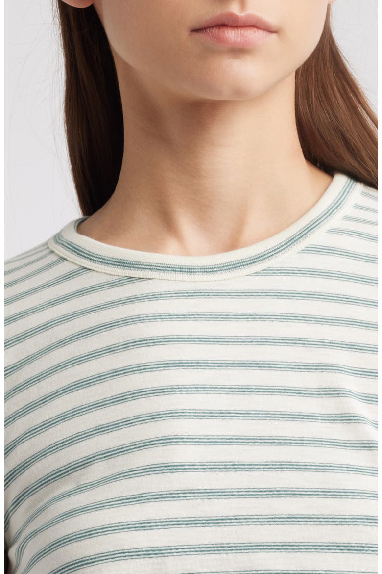 The Slub Stripe T-Shirt, Alternate, color, IVORYMULT