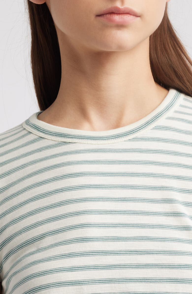 rag & bone The Slub Stripe T-Shirt, Alternate, color, Ivorymult