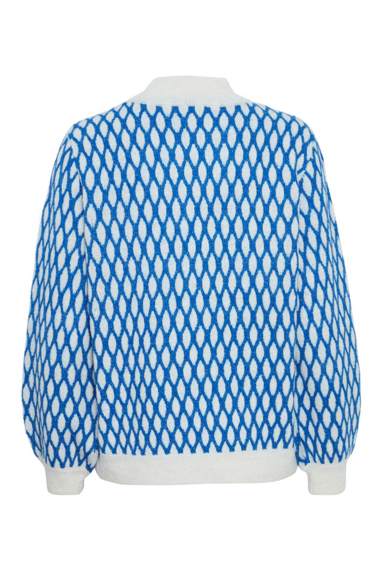 Kamara Geometric Sweater, Alternate, color, STRONG BLUE