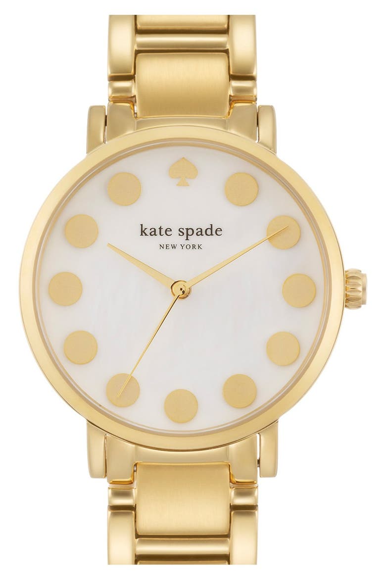 'gramercy' dot dial bracelet watch, 34mm, Main, color, GOLD