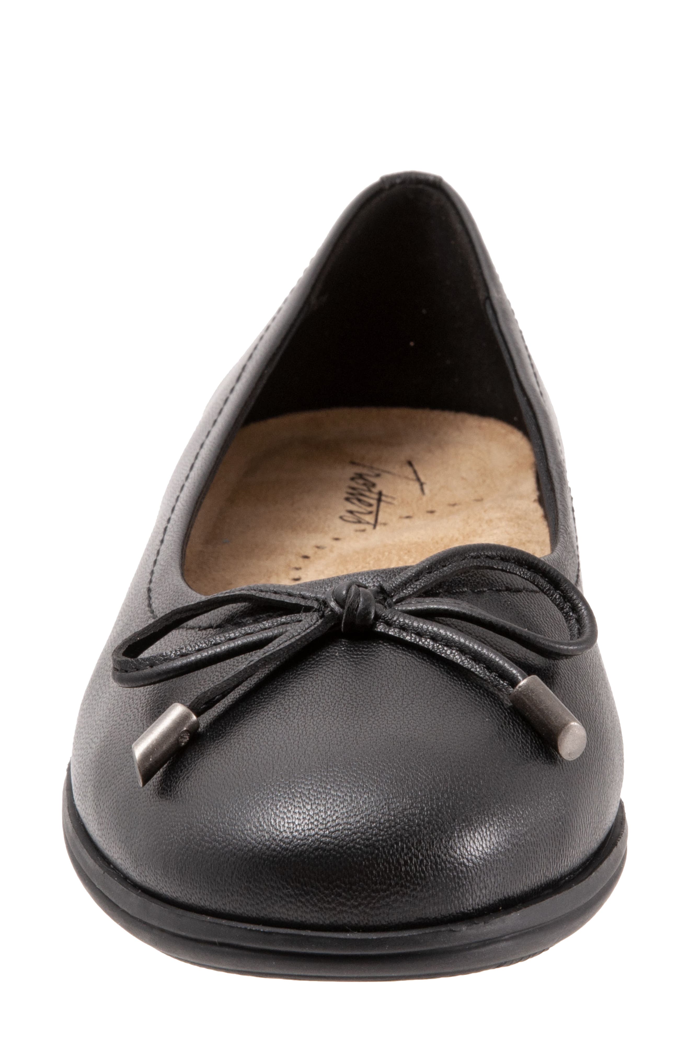Trotters Dellis Ballet Flat, Alternate, color, Black Leather