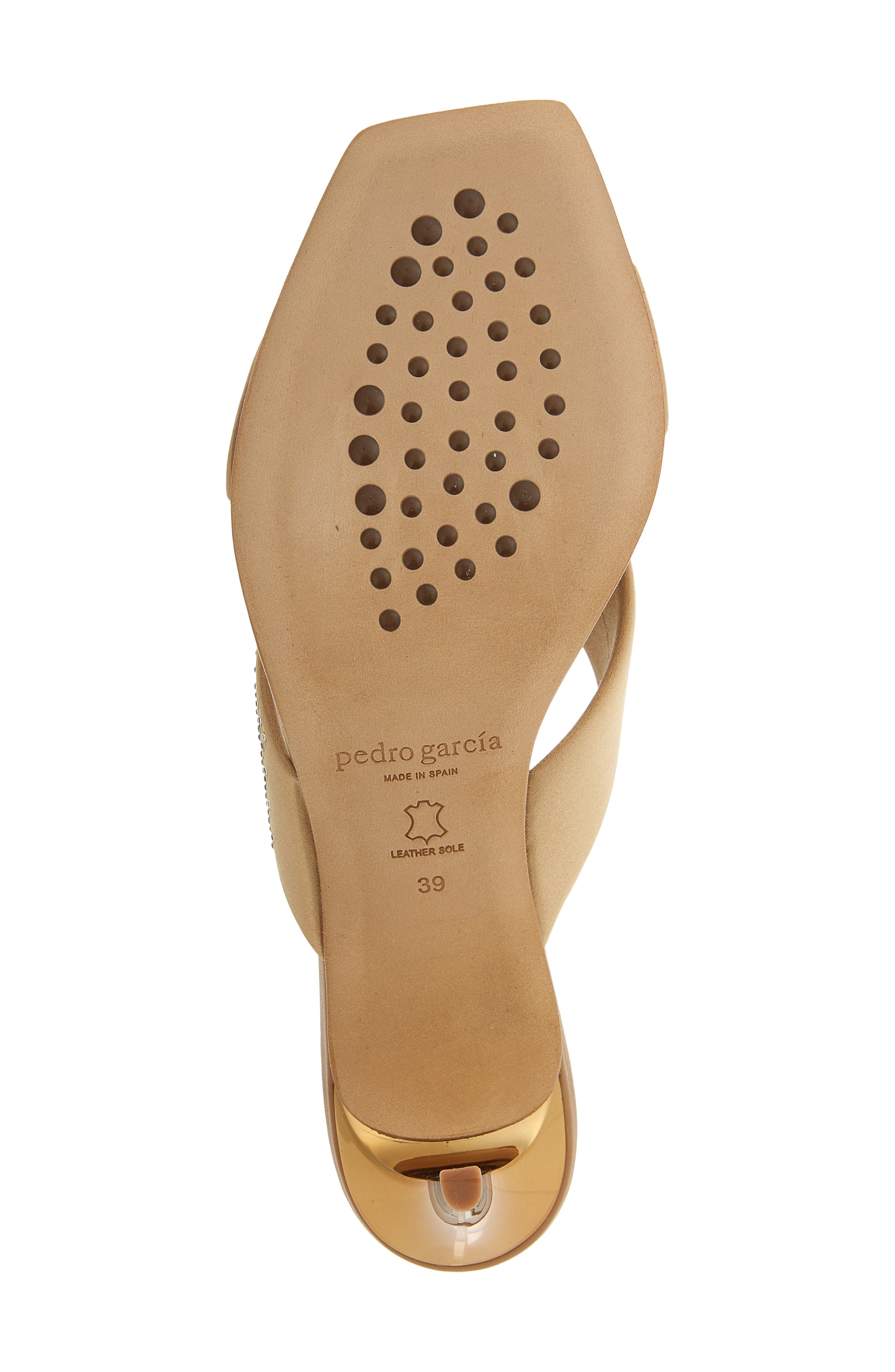 Idonna Crystal Studded Sandal, Alternate, color, BRULEE SATIN