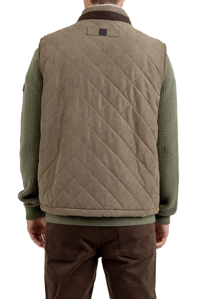 Oxford Water Resistant Quilted Vest, Alternate, color, TOBACCO