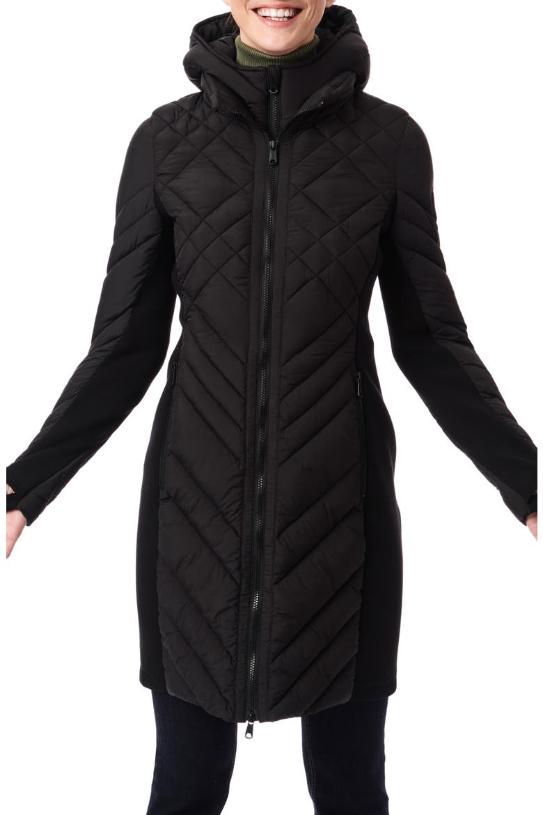 Hooded Puffer Jacket, Alternate, color, BLACK