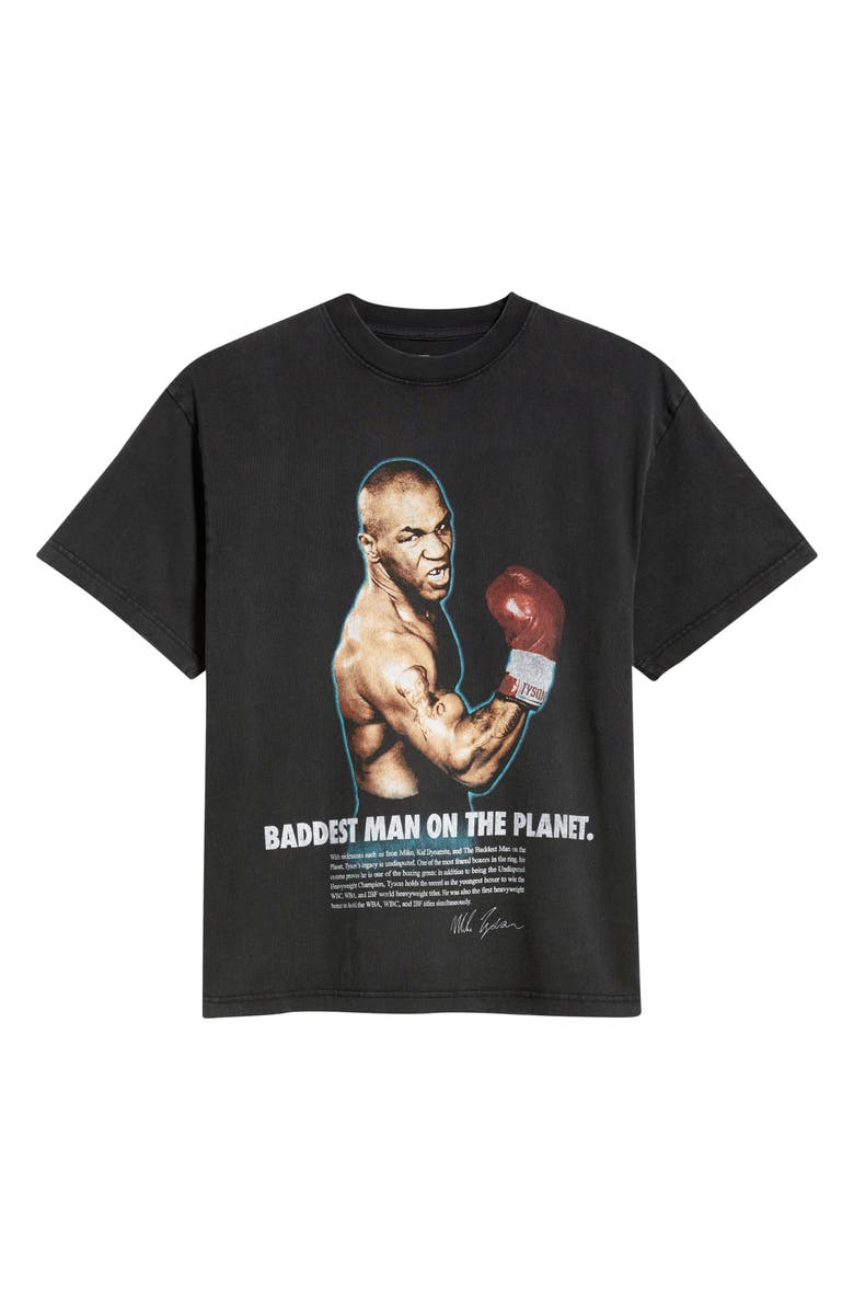 ID Supply Co Mike Tyson Feared Fists Graphic T-Shirt, Alternate, color, Washed Black