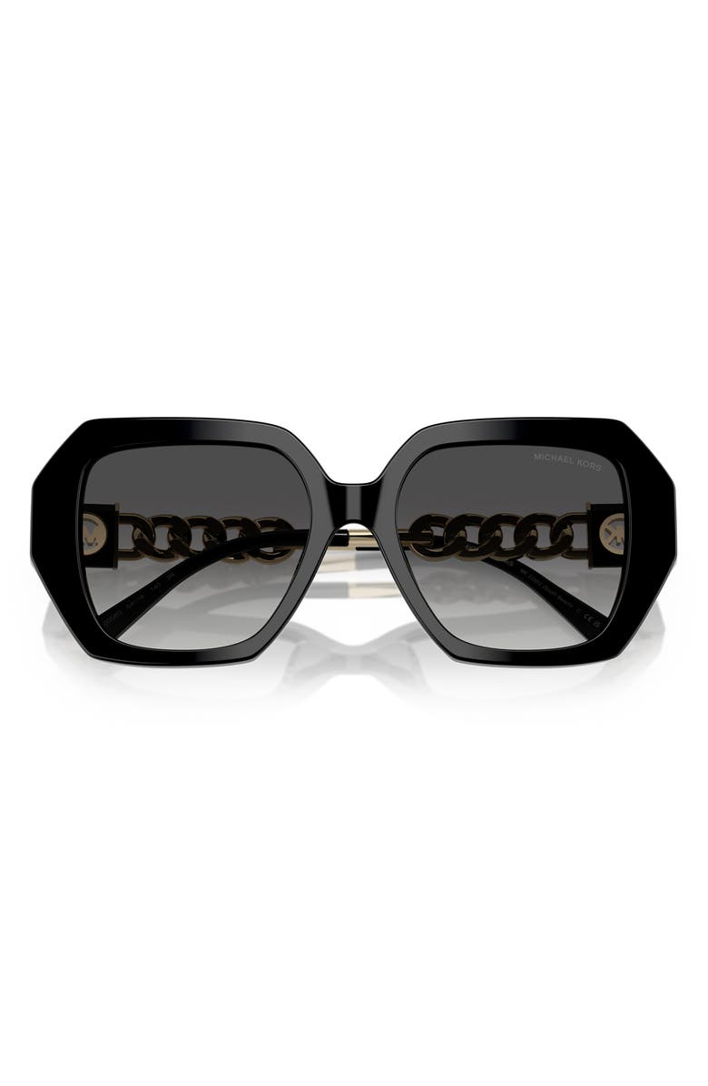 Michael Kors 54mm Gradient Square Sunglasses, Alternate, color, Black