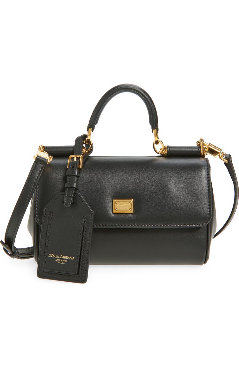 Dolce&Gabbana Mini My Sicily Handbag, Main, color, 80999 Nero