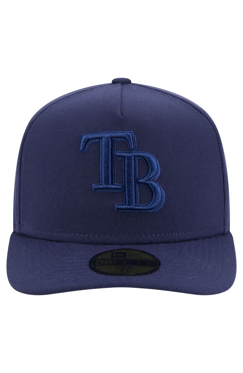 New Era Men
s New Era Navy Tampa Bay Rays Color Pack A-Frame 59FIFTY Fitted Hat, Alternate, color, Navy