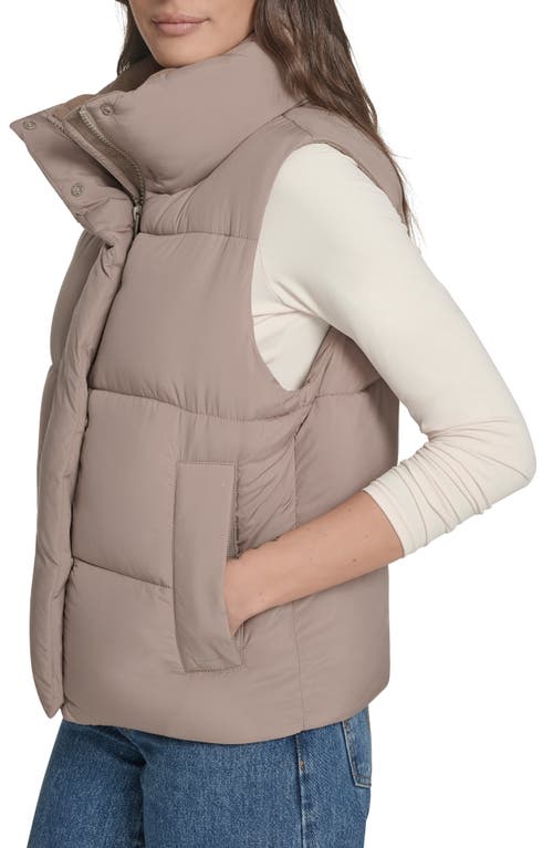 Levi's Quilted Puffer Vest In Gray