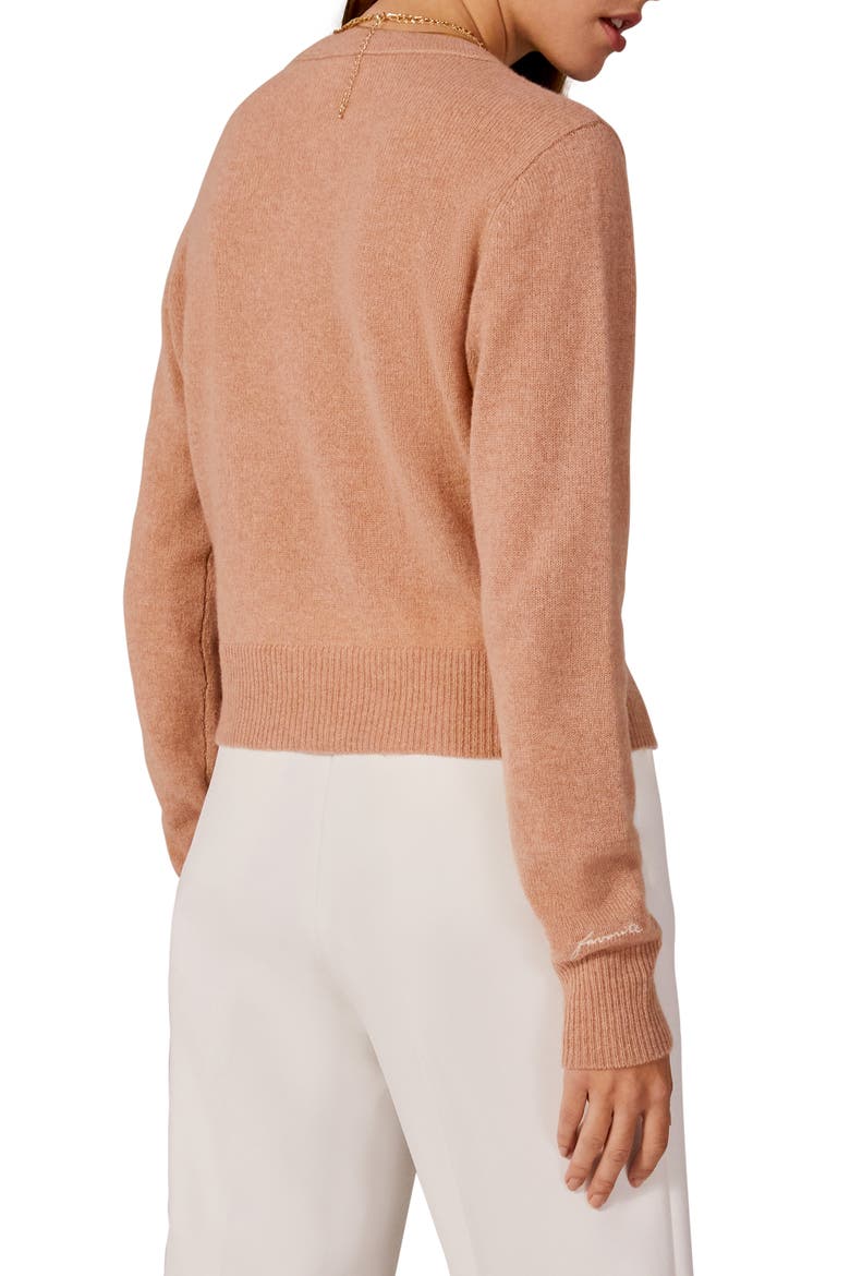 Rebecca Cashmere Cardigan, Alternate, color, TAWNY BIRCH
