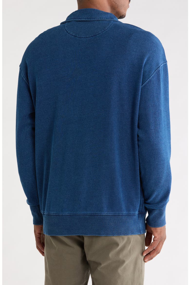 Washed Quarter-Zip Sweatshirt, Alternate, color, NAVY