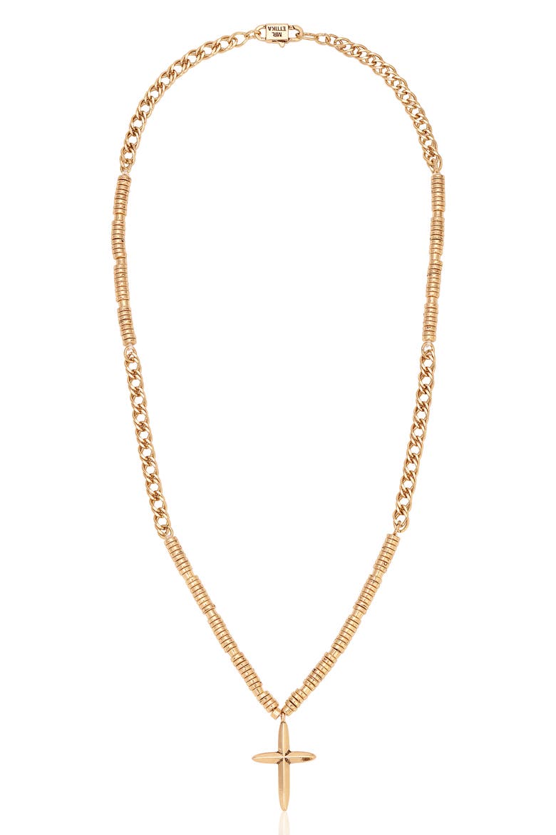 Always Faithful Necklace, Main, color, BRASS