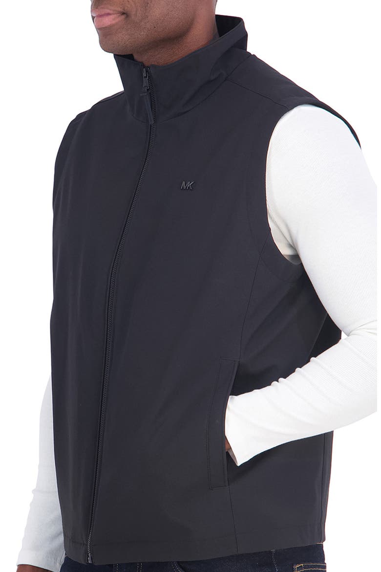 Water Resistant High Pile Fleece Lined Vest, Alternate, color, BLACK