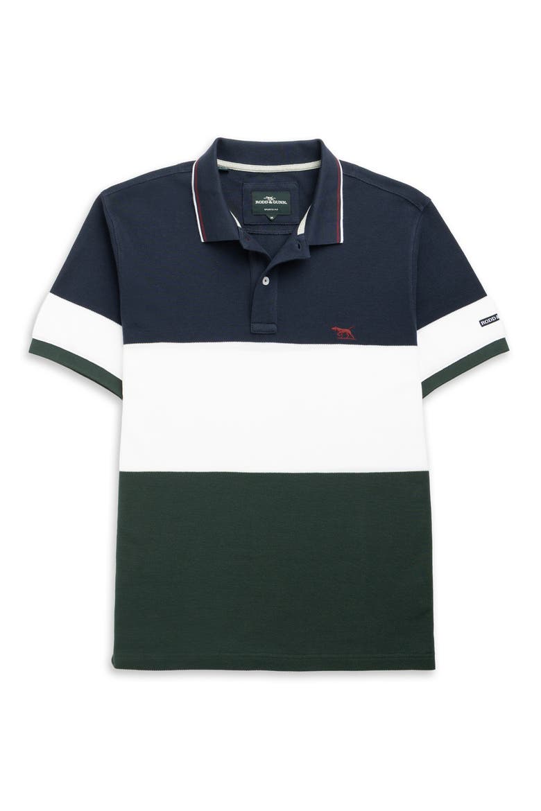 Homebay Sports Fit Colorblock Cotton Piqué Polo, Alternate, color, FOREST