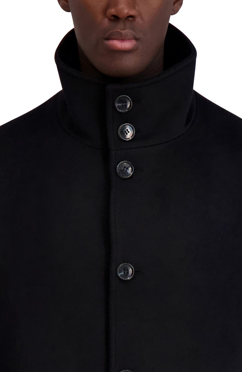 KARL LAGERFELD PARIS Wool Blend Top Coat, Alternate, color, Black