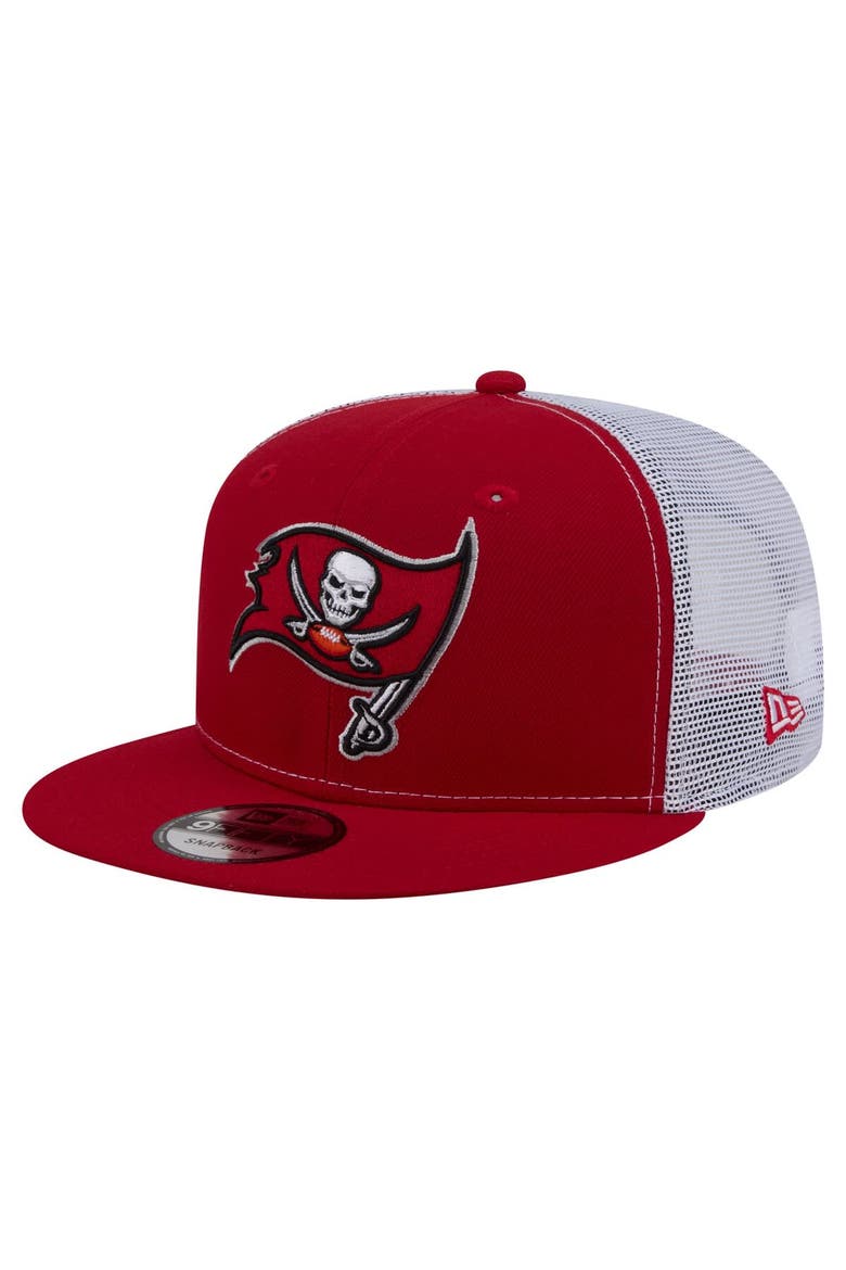 Men's New Era  Red Tampa Bay Buccaneers Core Team 9FIFTY Trucker Snapback Hat, Main, color, Red